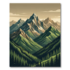 Majestic Alpine Mountain Peak Peaks Rug