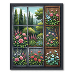 Enchanted Window Garden Floral Botanical Rug