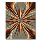 Radiant Orange Abstract Starburst Rug