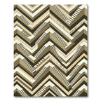Geometric Staircase Illusion Khaki Rug