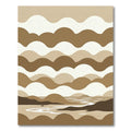 Abstract Earth Tone Wavy Shoreline Rug