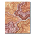 Warm Peach Contour Wave Rug