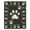 Rustic Distressed Paw Print Backdrop Rug