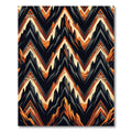 Crimson Black Mountain Chevron Waves Rug