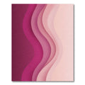 Abstract Pink Ombre Wavy Layered Rug