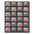 Rose Gold Slate Heart Envelopes Stamp Rug