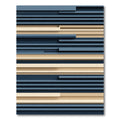 Indigo Tan Horizontal Layered Rug
