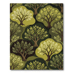 Olive Grove Trees Naturalistic Composition Rug