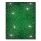 Green White Burst Starburst Scatter Rug