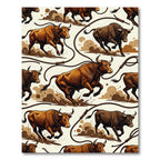 Vintage Lasso Running Bull Earthy Rug