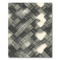 Monochrome Woven Texture Herringbone Rug