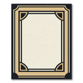Art Deco Black Gold Geometric Frame Rug