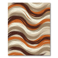 Modern Earthy Wave Abstract Rug