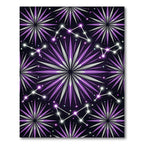 Radiant Purple Celestial Starburst Rug