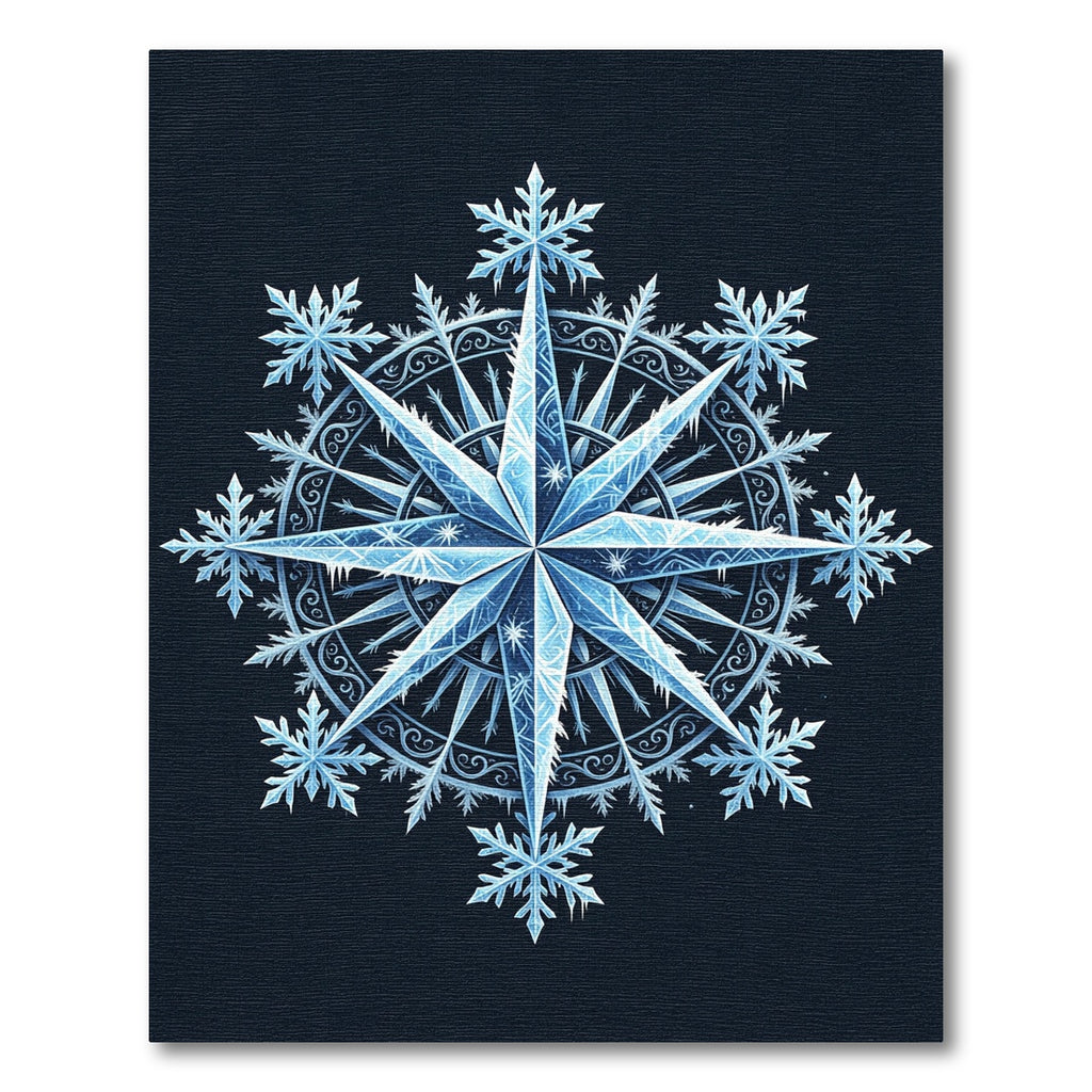 Icy Blue Nordic Crystal Star Rug