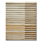 Coastal Weathered Wood Grain Stripes Rug
