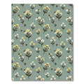 Sage Green Yellow Floral Meadow Rug