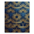 Art Deco Navy Gold Sunburst Rug