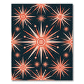 Coral Sunburst Star Burst Rug