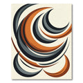Mid-Century Modern Abstract Curved Arc Rug