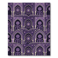 Purple Arch Floral Medallion Scene Rug