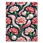 Pink Carnation Pearl Swirl Overlay Rug