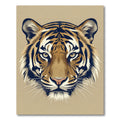Majestic Symmetrical Orange Tiger Portrait Rug