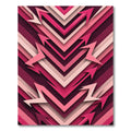 Geometric Layered Magenta Pink Arrows Rug