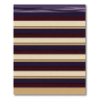 Deep Plum Cream Striped Composition Rug