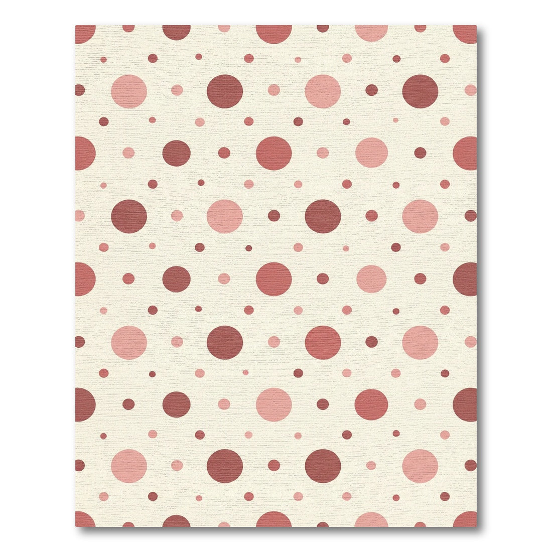 Minimalist Dusty Rose Polka Dot Rug