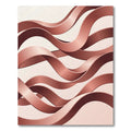 Rose Gold Wavy Ribbon Abstract Rug