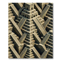 Ancient Stone Staircase Maze Accents Rug
