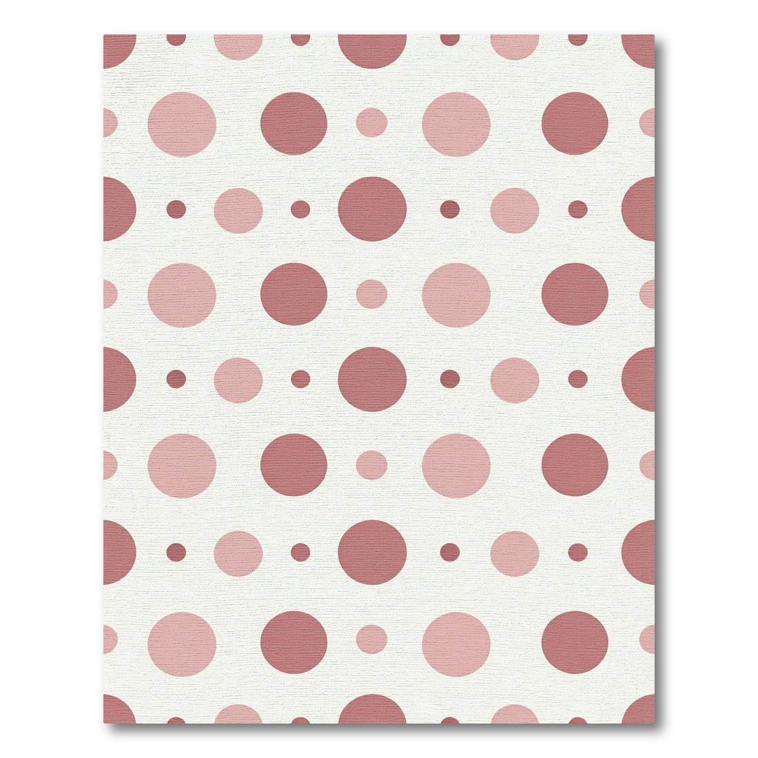Dusty Rose Polka Dot Composition Rug
