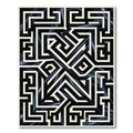 Black White Maze Illusion Art Rug