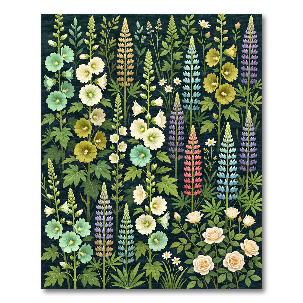 Lush Botanical Garden With Roses Rug