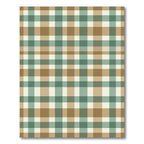 Sage Green and Taupe Plaid Check Rug