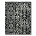 Intricate Silver Arch Floral Damask Rug