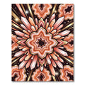 Radiant Coral Crystal Geode Burst Rug