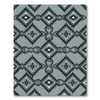 Gray Diamond Hourglass Native American Rug
