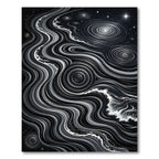 Monochromatic Swirl Galaxy Wave Rug