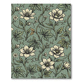 Vintage Sage Green Botanical Clematis Rug