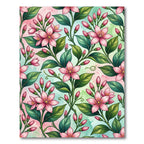 Watercolor Pink Meadow Floral Vines Rug