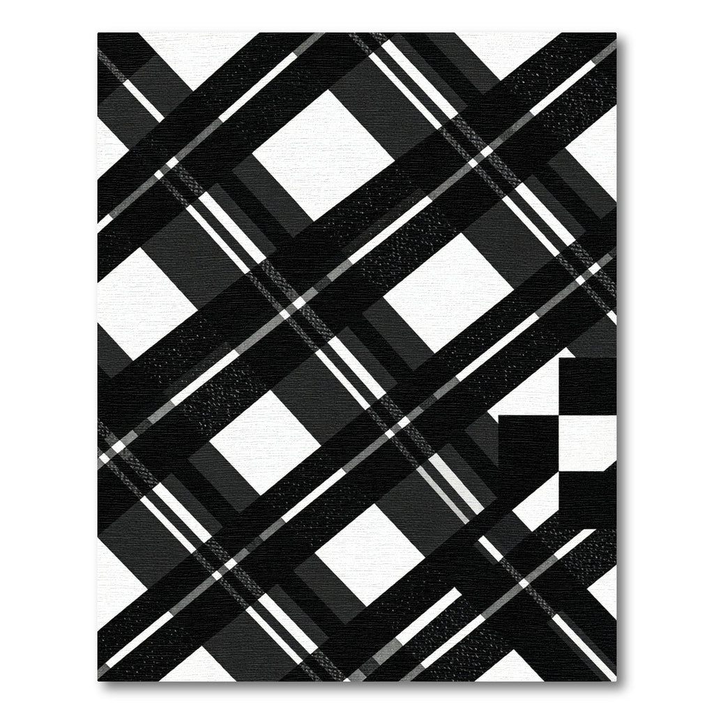 Monochromatic Diagonal Plaid Squares Rug