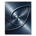 Brushed Metallic Steel Swirl Art Rug