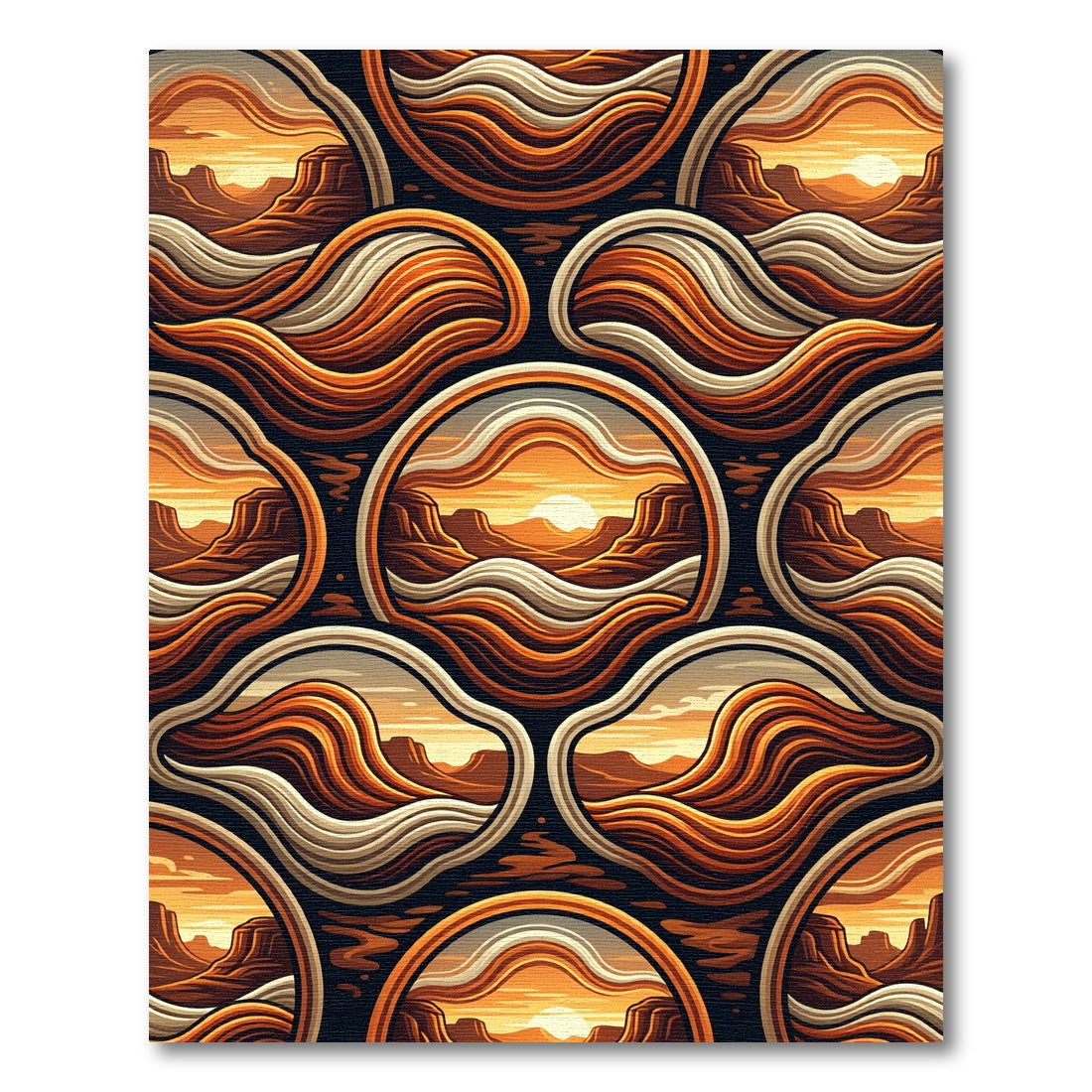 Desert Sunset Canyon Layers Rug