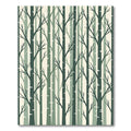 Modern Sage Forest Birch Tree Rug