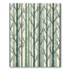 Modern Sage Forest Birch Tree Rug