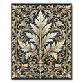 Ornate Acanthus Scrollwork Emblem Rug