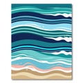 Abstract Ocean Wave Gradient Area Rug