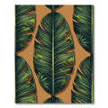 Lush Green Tropical Banana Leaf Illustration Rug